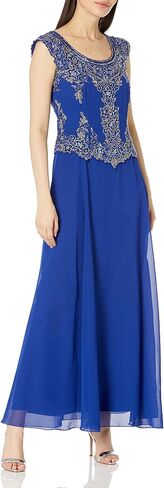 J Kara Women's Vintage Floral Cap Sleeve Mock Flair Dress in Saudi Arabia