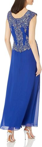 J Kara Women's Vintage Floral Cap Sleeve Mock Flair Dress in Saudi Arabia