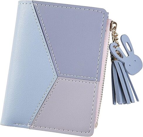 محفظة جلدية للسيدات من كينولي، محفظة صغيرة الحجم لحمل البطاقات مع سحاب للنساء والفتيات، ارجواني، عصرية وبسيطة, بنفسجي, عصري وبسيط in Kuwait