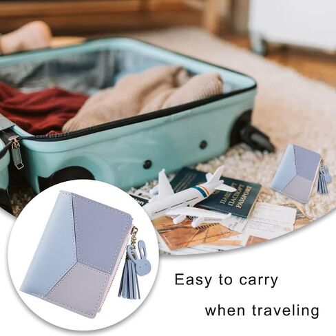 محفظة جلدية للسيدات من كينولي، محفظة صغيرة الحجم لحمل البطاقات مع سحاب للنساء والفتيات، ارجواني، عصرية وبسيطة, بنفسجي, عصري وبسيط in Kuwait