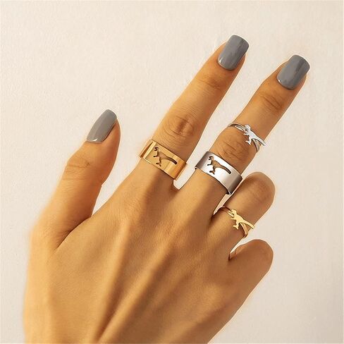 Matching Best Friends BFF Rings for Couple Tiktok Y2k Couple Rings Love Heart Moon Star Planet Rings for Women Men Girls Love Promise Rings Jewelry in Saudi Arabia