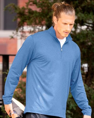 Vantage Apparel Men's Standard Collegiate Premium Lightweight Stretchy Team Color 1/4 Zip Pullover in Saudi Arabia
