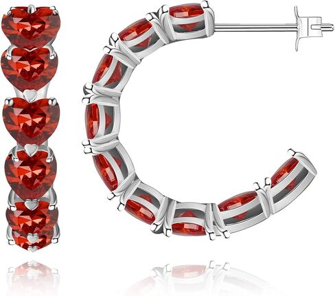 WeSparking الذهب نصف هوب الأقراط للنساء 14k الذهب مطلي الفضة ارتفع الذهب لطيف الأطواق القلب لذيذ الماس الصغيرة العصرية مكتنزة سميكة هوب الأقراط هيبوالرجينيك هدايا مجوهرات للفتيات في سن المراهقة in Kuwait