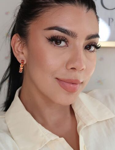 WeSparking الذهب نصف هوب الأقراط للنساء 14k الذهب مطلي الفضة ارتفع الذهب لطيف الأطواق القلب لذيذ الماس الصغيرة العصرية مكتنزة سميكة هوب الأقراط هيبوالرجينيك هدايا مجوهرات للفتيات في سن المراهقة in Kuwait