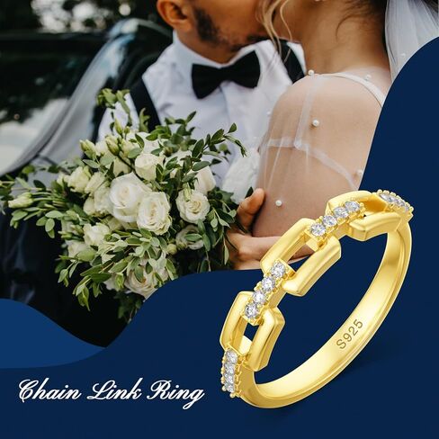 حلقة سلسلة سليكيت 925 الفضة الاسترليني ربط سلسلة خواتم بسيطة مكعب زركونيا الفرقة التراص خواتم للنساء في سن المراهقة, 925 فضة, زركونيا مكعب in Kuwait