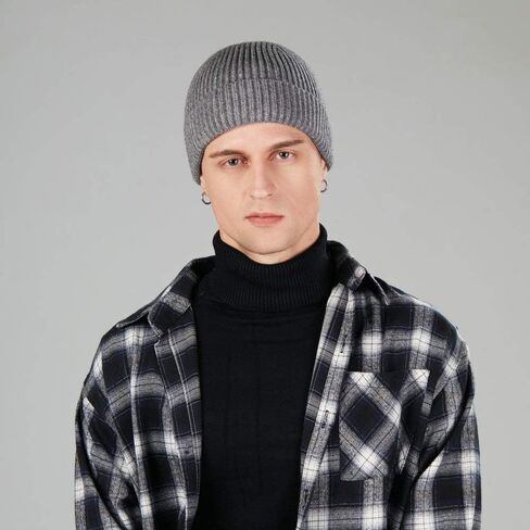 MOSNOW Beanie Knit Hats for Men & Women, Knit Cuff Short Fisherman Beanies Cap Daily Beanie for Winter - Warm & Soft in Saudi Arabia