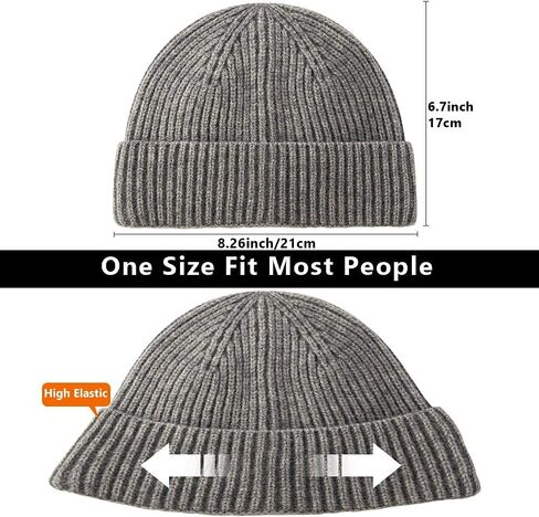 MOSNOW Beanie Knit Hats for Men & Women, Knit Cuff Short Fisherman Beanies Cap Daily Beanie for Winter - Warm & Soft in Saudi Arabia