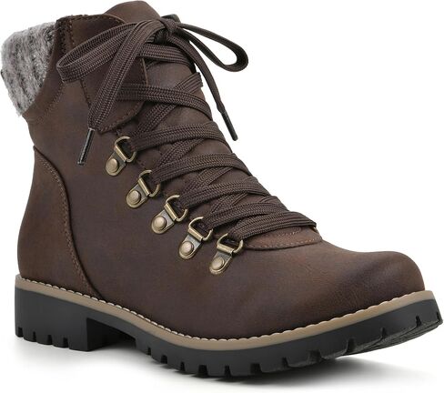 CLIFFS BY WHITE MOUNTAIN Women's Shoes Primed Lugged Lace-Up Ankle Bootie in Saudi Arabia