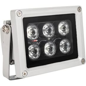 OwlCat IR Illuminator 15degree /30degree /45degree /60degree /90degree View Angle Invisible 940nm 6 LEDs Array Light Waterproof CCTV Camera Night Vision Fill for Security Cameras (940nm 15 Degree)