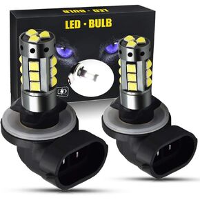AC9-36V 880 890 885 LED Fog Light Bulbs Super Bright 1500 Lumens 15-SMD 3030 Chips Lens Replace for DRL Fog Lights.(2-Pack)