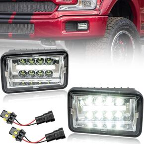 NJSBYL F150 LED Fog Light Kits for 2017 2018 2019 2020 2021 2022 2023 Ford F250 F350 F450 F550 Super Duty Front Bumper LED Fog Lamps DRL Daytime Running Spot Lights Assemblies # FL3Z15201B