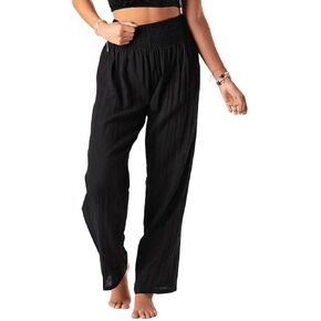 Lotus and Luna Flowy Wide Leg Cotton Pants Pants for Women Perfect for Beach & Lounge
