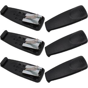 HLN9844A HLN9844 Belt Clip Fit for Motorola HT750 HT1250 HT1225 CP185 PRO7150 PRO5150 XTS2500 XTS1500 GP640 GP340 GP360 GP380 Two Way Radio 6Pcs, HNN9013 NTN9858 PMNN4080 Battery Clip