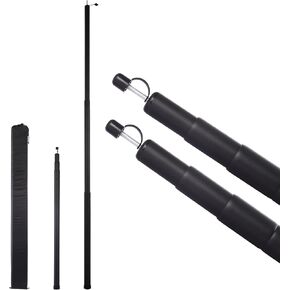 Aluminum Adjustable Camping Tarp Poles, Set of 2, 90" Telescoping Lightweight Tent Poles for Shelter, Hammock Rain Fly