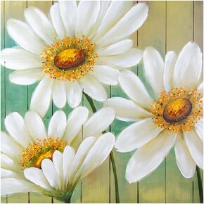 PFFNGPEN Diamond Art Painting Kits for Adults, DIY Daisy Flower Diamond Art Kits for Beginners, 5D Round Full Drill Gem Art for Home Wall Decor Craft Gifts 12×12 inch
