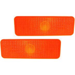 For 1980-1986 Ford Bronco Park Lights Driver and Passenger Side | Pair | w/Amber Lens | FO2520101 FO2520101 | E1TZ 13200A E1TZ 13200A