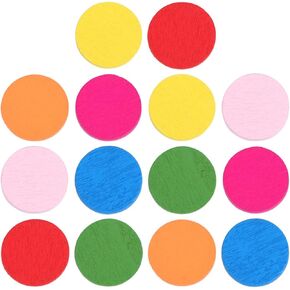 DECHOUS 100Pcs Round Wood Discs, Colored Wooden Circle DIY Round Wooden Discs Numeration Counting Small Round Wooden Discs for DIY Crafts Arts Projects