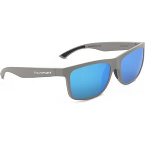 Newport Polarized Calypso Bifocal Sunglasses Grey Frame with Blue Mirror Polarized Lenses