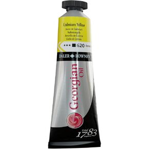 Daler Rowney Georgian Oil Paint Cadmium Yellow 38ml Tube - Art Paints for Canvas Paper and More - Oil Painting Supplies for Artists and Students - Artist Oil Paint for Any Skill Set