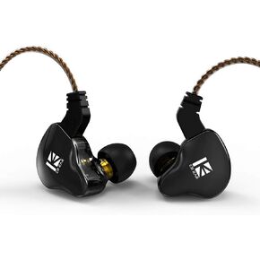 KBEAR KS2 in Ear Headphone, IEM 1BA 1DD Stereo in Ear Earphone, HiFi Over Ear Earbud Headset Noise Cancelling Hybrid Earphone with Removable Cable for Running Walking (with mic, KS2 Dark) in Kuwait