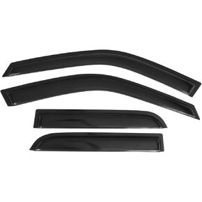 Window Visor Compatible with 2002-2006 Honda CRV SUV, Slim Style Acrylic Smoke Tinted Sun Rain Shade Guard Wind Vent Air Deflector by IKON MOTORSPORTS, 2003 2004 2005