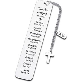 First Communion Gift for Girls Baptism Gifts for Teen Girls Teenage Religious Christian Confirmation Gifts Bookmark for Women Girls Graduation Birthday Gift for Her Stocking Stuffers for Teen Girl Boy