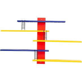 Floating Shelves, Kids Wall Mounted Toy Doll Figure Display Shelf Bookshelves, Ladder Design Ledges for Bedroom Living Room Bathroom Kitchen Nursery Decor Storage