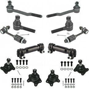 TRQ 12 Piece Steering & Suspension Kit Ball Joints Tie Rods Sway Bar End Links Compatible with 1990-1995 Toyota 4Runner