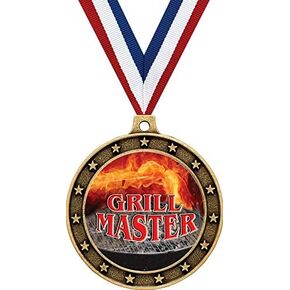 Gold Grill Master Medals - 2.5" Grilling Cook-Off Award Medals Prime