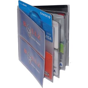 Set of 2-TOP LOAD-Heavy Duty Vinyl 6 Pages Mens Hipster Wallet Inserts MADE IN USA