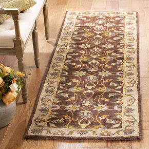 SAFAVIEH Heritage Collection Accent Rug - 3' x 5', Brown & Ivory, Handmade Traditional Oriental Wool, Ideal for High Traffic Areas in Entryway, Living Room, Bedroom (HG912A)