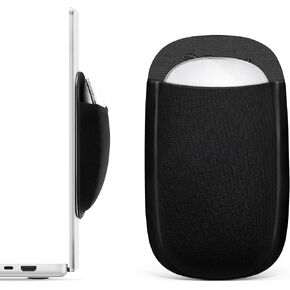 Slim Mouse Holder for Laptop, Mouse Pouch/Mouse Sleeve for Laptop, Computer Mouse Holder, Case for Magic Mouse, Reusable Adhesive, No Glue Residue, Compatible with iPad or MacBook