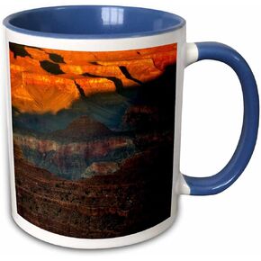 3dRose Use, Arizona, Grand Canyon National Park. Sunset Mug, 11 oz, Blue