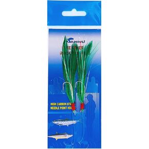 Rock Cod Feather Rigs 3/0 Green-12 Packs