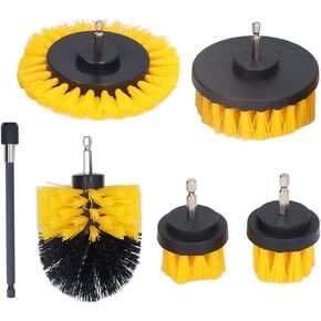 6Pcs Drill Brush Car Detailing Kit, Power Scrubber Brush Set for Cleaning Car, Boat, Seat, Carpet, Upholstery Shower Door