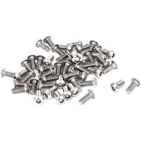 uxcell M4x10mm Stainless Steel Hex Socket Button Head Screws Bolts 50 Pcs