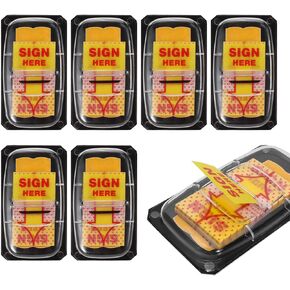 300 Count Sticky-Note Pads with Arrow Sign Here Tabs PEL Material, Removable and Writable, Widely Use for Office School Notebook Notebook