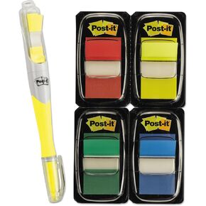 أعلام Post-it 680RYBGVA، 1 بوصة، قلم حزمة إضافي، قلم تمييز، 250/PK، متنوع