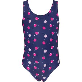SHEKINI Girls Solid Bathing Suits Kids One Piece Swimsuits U Neck Cute Swimwear