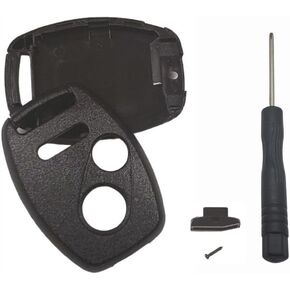 1 Key Shell Case for Keyless Remote 3-Button Key Entry Fob Replacement Cover fits Honda Accord / Civic / CR-V / CR-Z / Fit / Odyssey / Pilot / Ridgeline. No Key Cutting or Programming