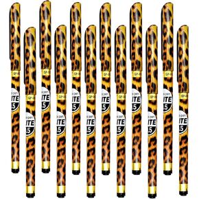 42PCS Fancy Leopard Pens Animal Pattern Gel Pens Black Ink 0.5mm Pretty For Women Girls Ladies School Party Office Birthday