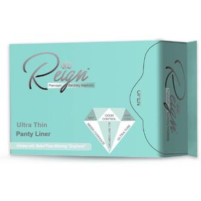 Reign Premium Sanitary Napkins Ultra Thin Panty Liner for Women, Ultra Thin Menstrual Pads,30 Count,1 Pack