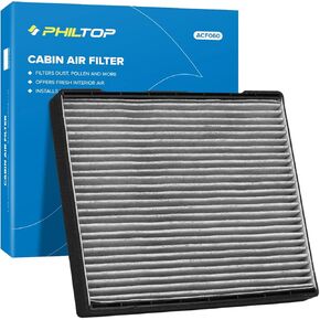 PHILTOP Cabin Air Filter, Replacement for CF10329, Elantra(2001-2006), Entourage(2007-2010), Tiburon(2003-2008), Sedona(2006-2010), Premium Cabin Filter with Activated Carbon Filter, Pack of 1