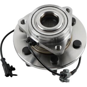 515096 4WD Front Wheel Bearing Hub Assembly 6 Lugs w/ABS 1Pcs Fits for 07-14 Chevy Avalanche/Silverado 1500, Cadillac Escalade, GMC Sierra 1500/ Yukon Replace OE 515096