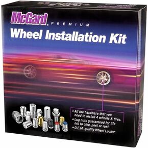 MCGARD 65557BK Black SplineDrive Wheel Installation Kit (M12 x 1.5 Thread Size) - for 5 Lug Wheels
