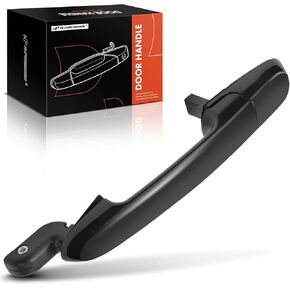 A-Premium Rear Passenger Side Exterior Door Handle Compatible with Hyundai Accent 2006-2011, Primed Black, Replace# 836601E000