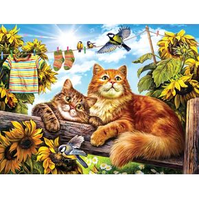 Buffalo Games - Nadia Strelkina - Summer Play - 750 Piece Jigsaw Puzzle for Adults Challenging Puzzle Perfect for Game Nights