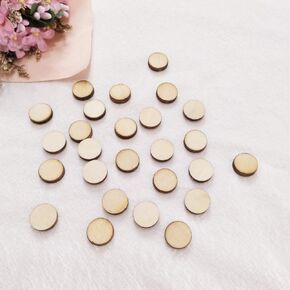 Circle Studs Natural Wood Earrings Blanks, DIY Unfinished Laser Cut Round Wood Studs 60pcs (12MM)