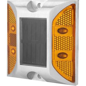2-Sided Reflector Road Pavement Marker, Road Reflector Aluminum Reflector with LED, Emergency Reflector Flashing Security Accessories