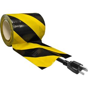 Electriduct Tunnel Tape with Non-Adhesive Center Channel Path for Cable Management Gaffer's Tape 3" x 25 Feet (8 Yards) Black